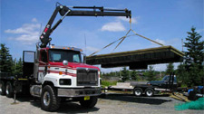 Float remocal and installs with our boom truck